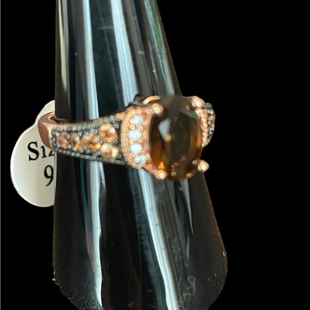 18K ROSE GOLD FILLED CHOCOLATE RING, SZ‎ 8.5 - Picture 4 of 5